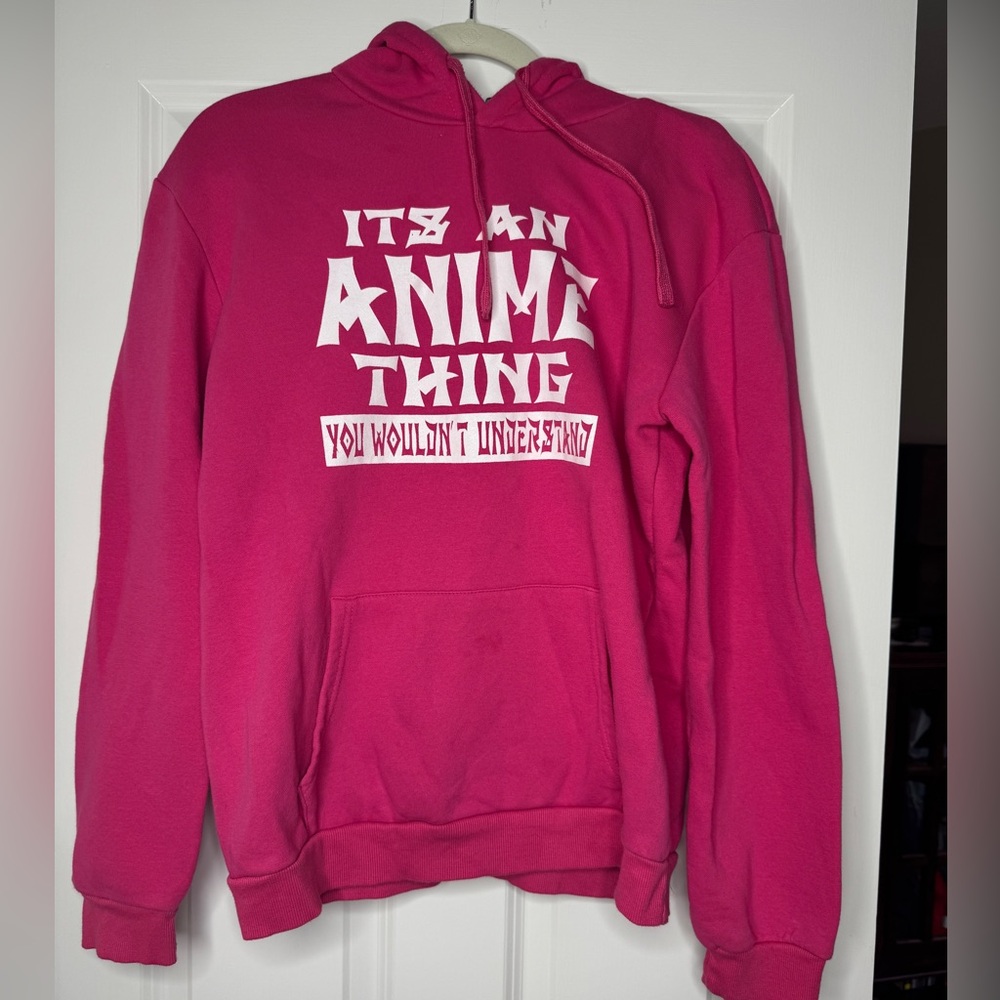It’s An Anime Thing… Graphic Pink Hoodie
